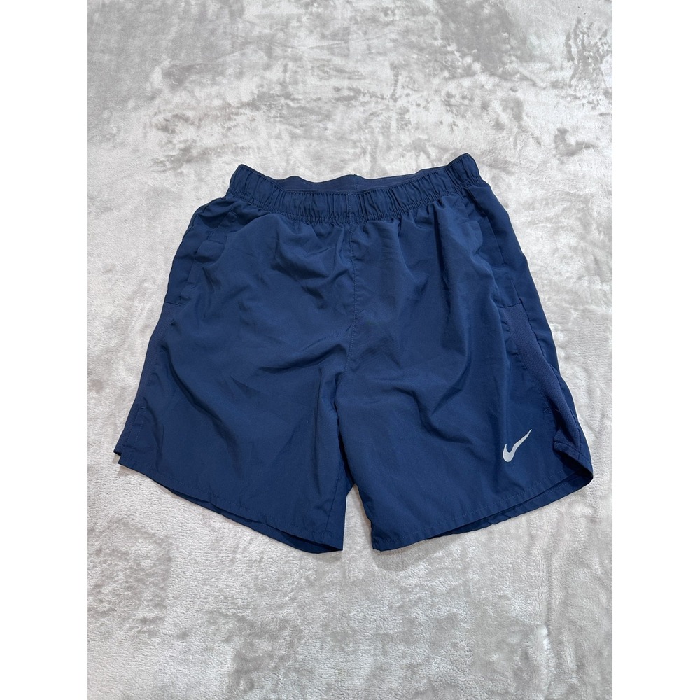 NIKE Challenger Men S Blue Dri-FIT 7" Running Shorts Unlined Pockets Drawstring